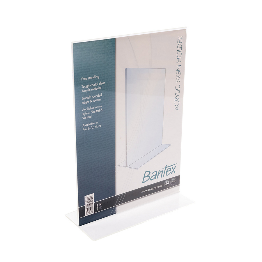 Papan Informasi Akrilik Bantex Sign Holder Ukuran A4 (21 x 29,7 cm) - utama